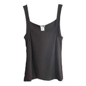 Alison Sheri Knit Brown Tank Top Ladies Large Deep Brown Tank